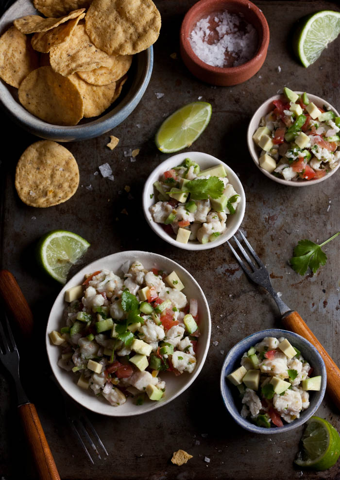 Mexican-inspired ceviche made with cob
