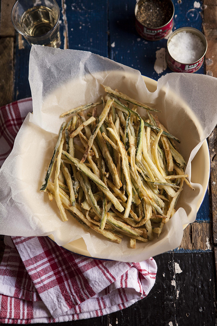 how to make zucchini shoestring and ribbon fries