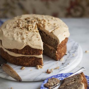 apple-cake-banana-cream-cheese-frosting • Drizzle and Dip Apple and banana cake with carmael cream cheese frosting recipe
