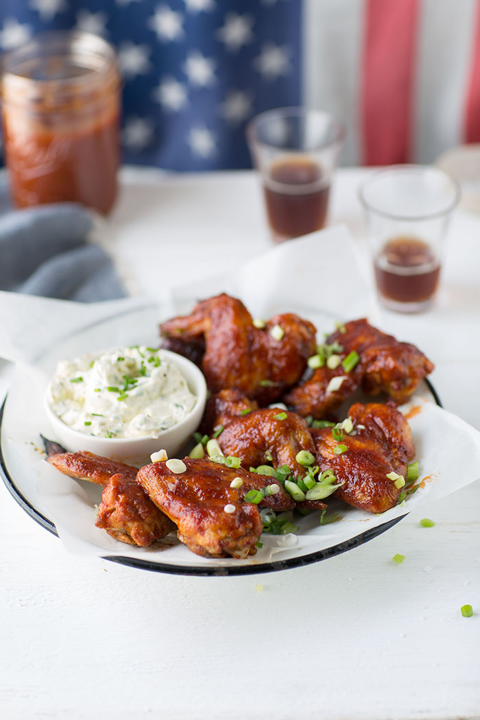 oven roasted BBQ chicken wings