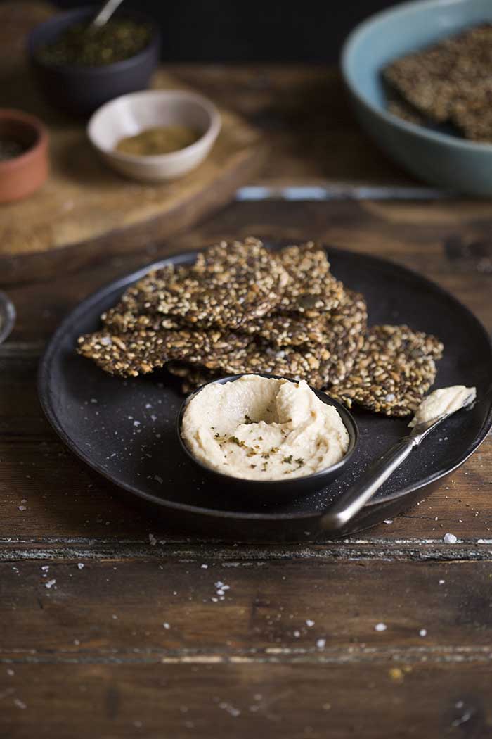 Delicious gluten free seeded crackers
