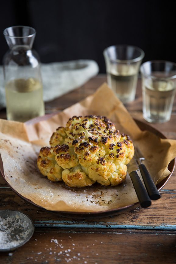 how to make the very best whole roasted cauliflower in the world