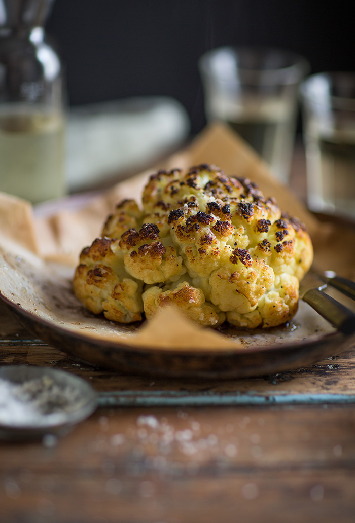 how to make the very best whole roasted cauliflower 