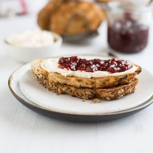 strawberry jam with pimms, ginger & balsamic