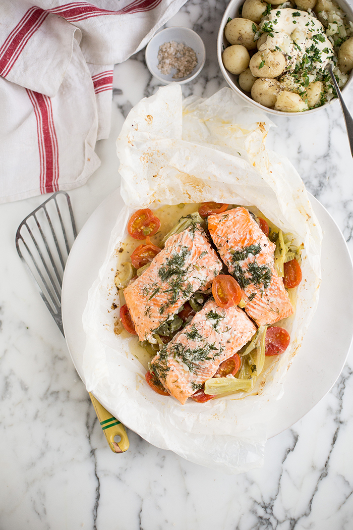 Trout en papillote with fennel {low carb meal}