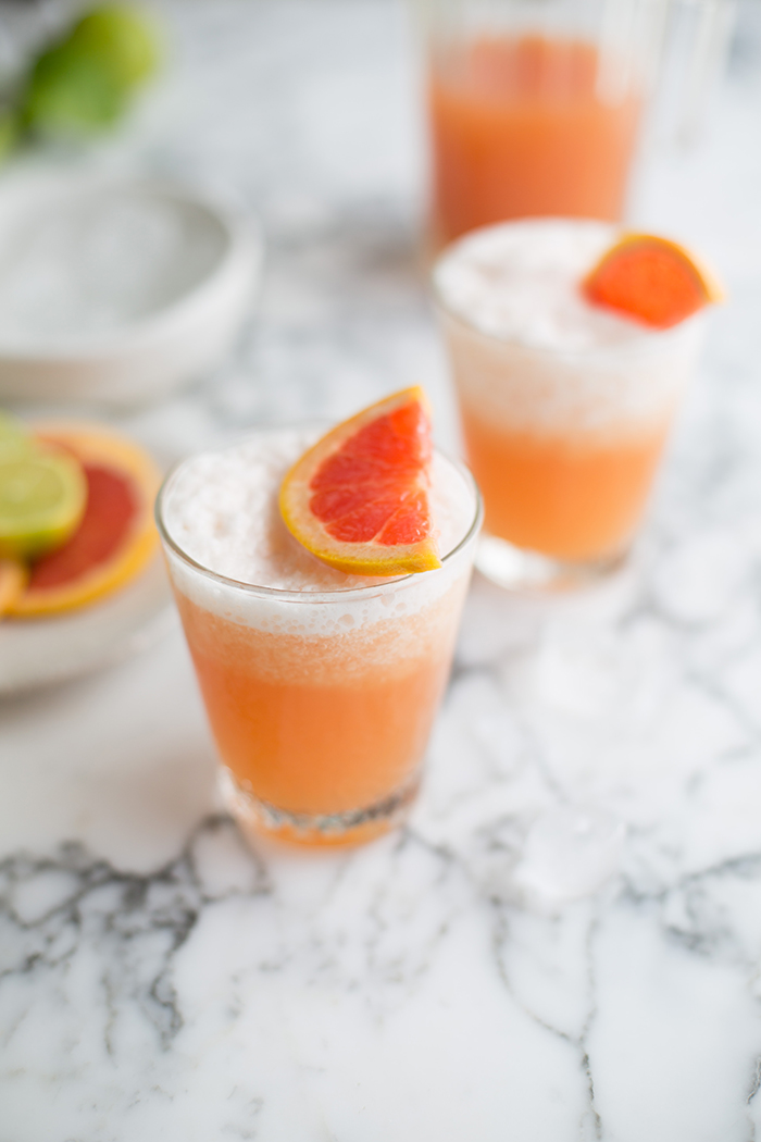 A frozen paloma cocktail