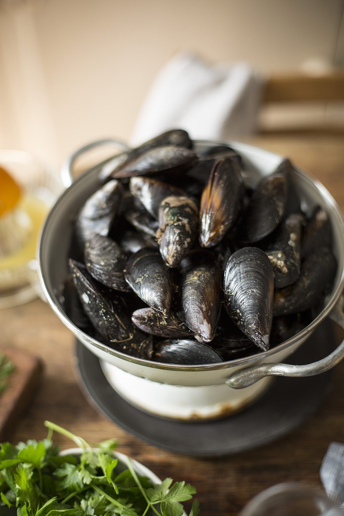 Mussels steamed in orange and fennel • Drizzle and Dip Mussels steamed in orange and fennel