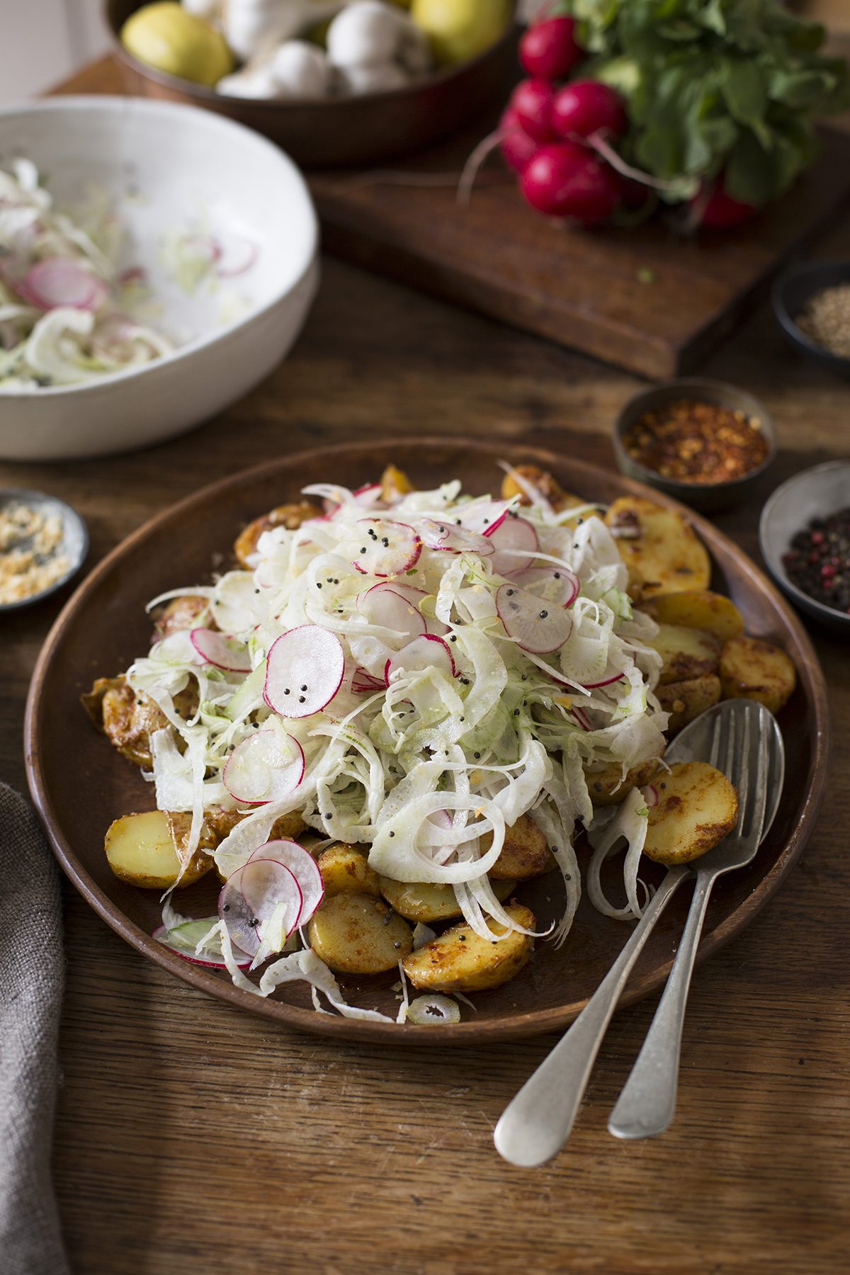 New potato salad with fennel & radish | DrizzleandDip