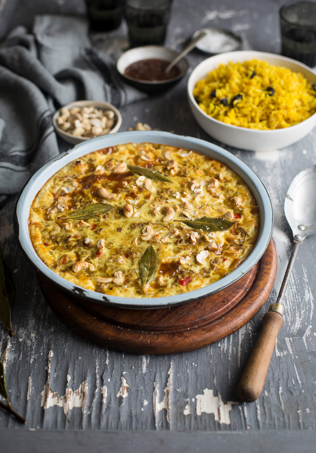 Traditional South African bobotie recipe with fragrant yellow rice ...