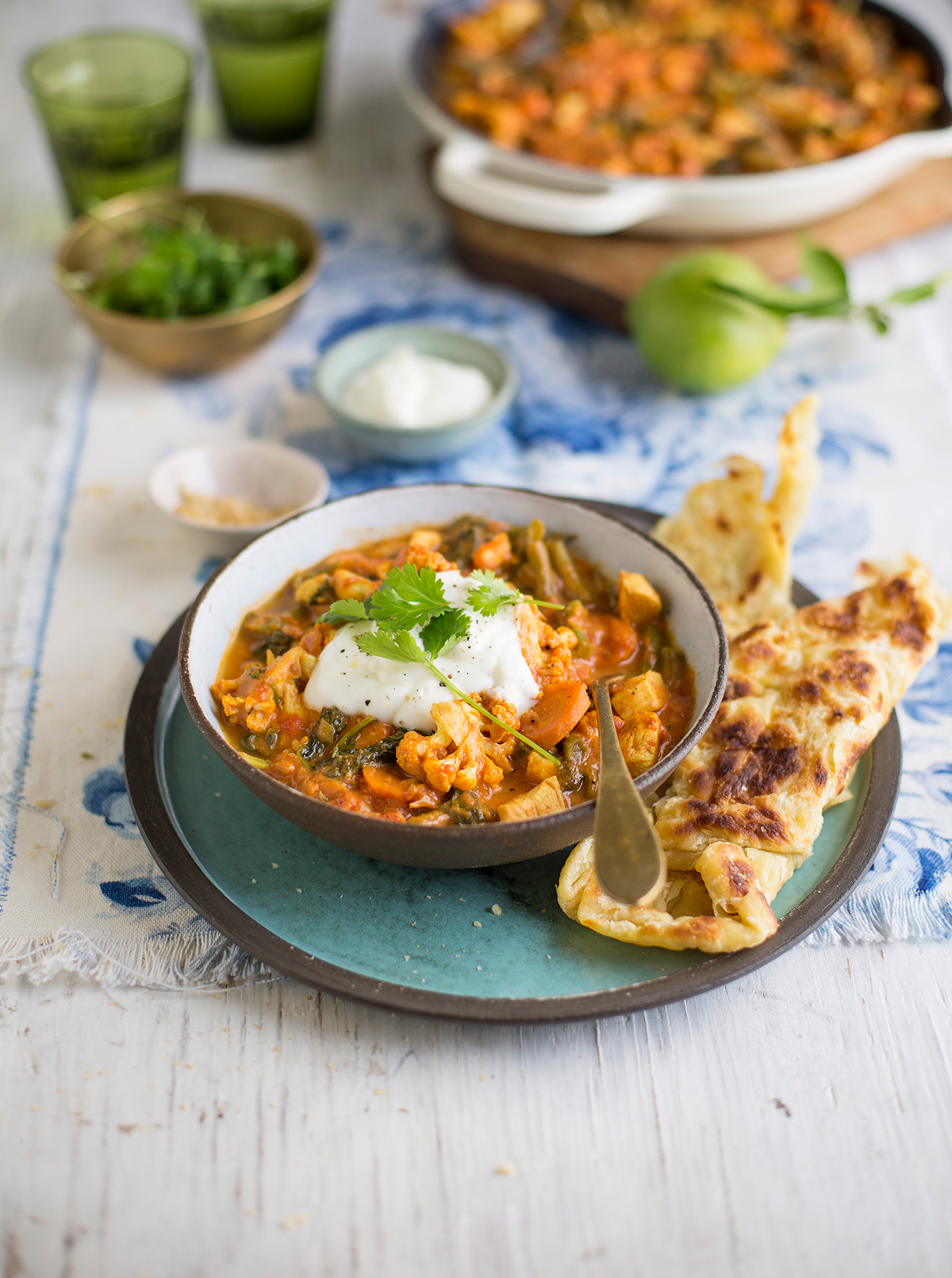 My healthier veggie loaded butter chicken curry with roasted cauliflower and carrots