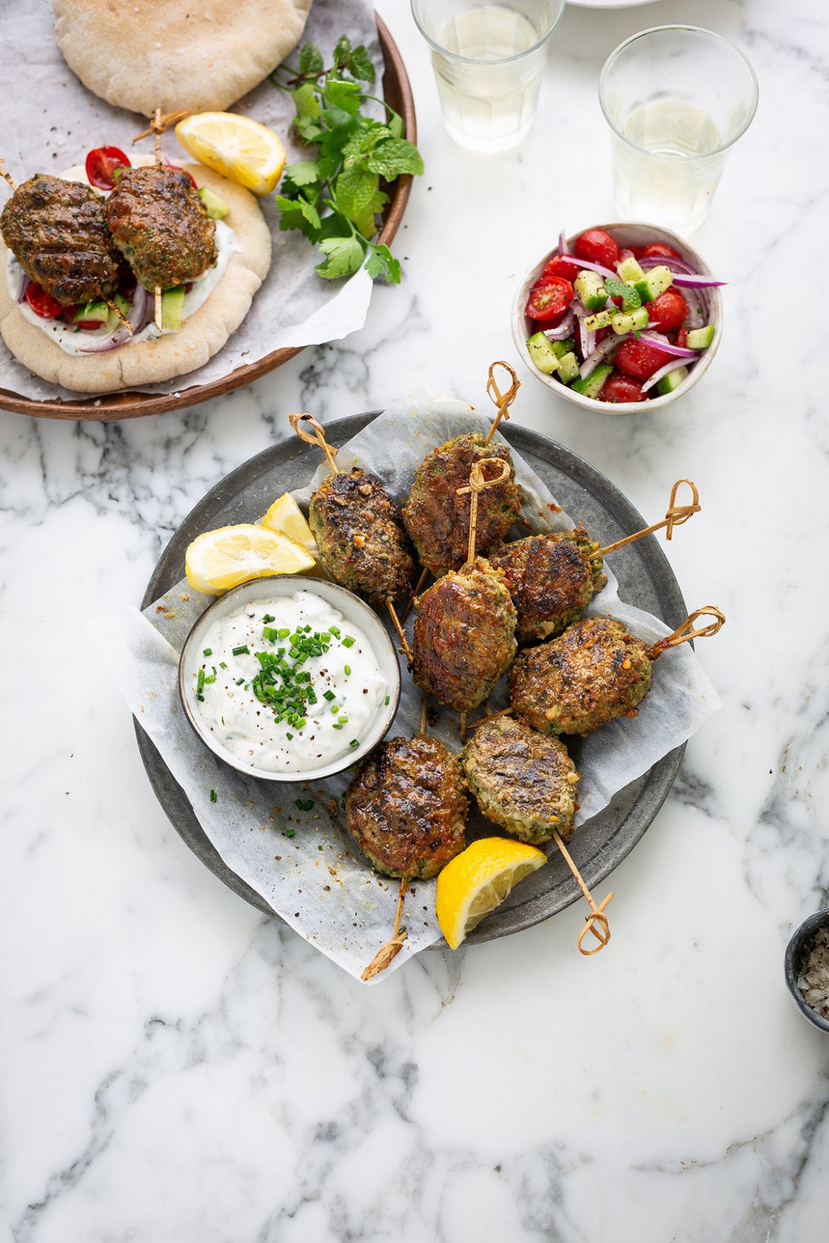 Herby Lamb Koftas With Yoghurt Sauce Recipe