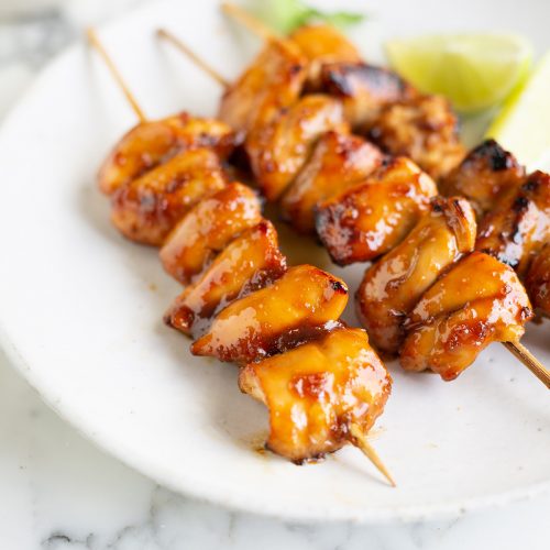 Sous Vide chicken kebabs with soy, ginger, honey & lime recipe