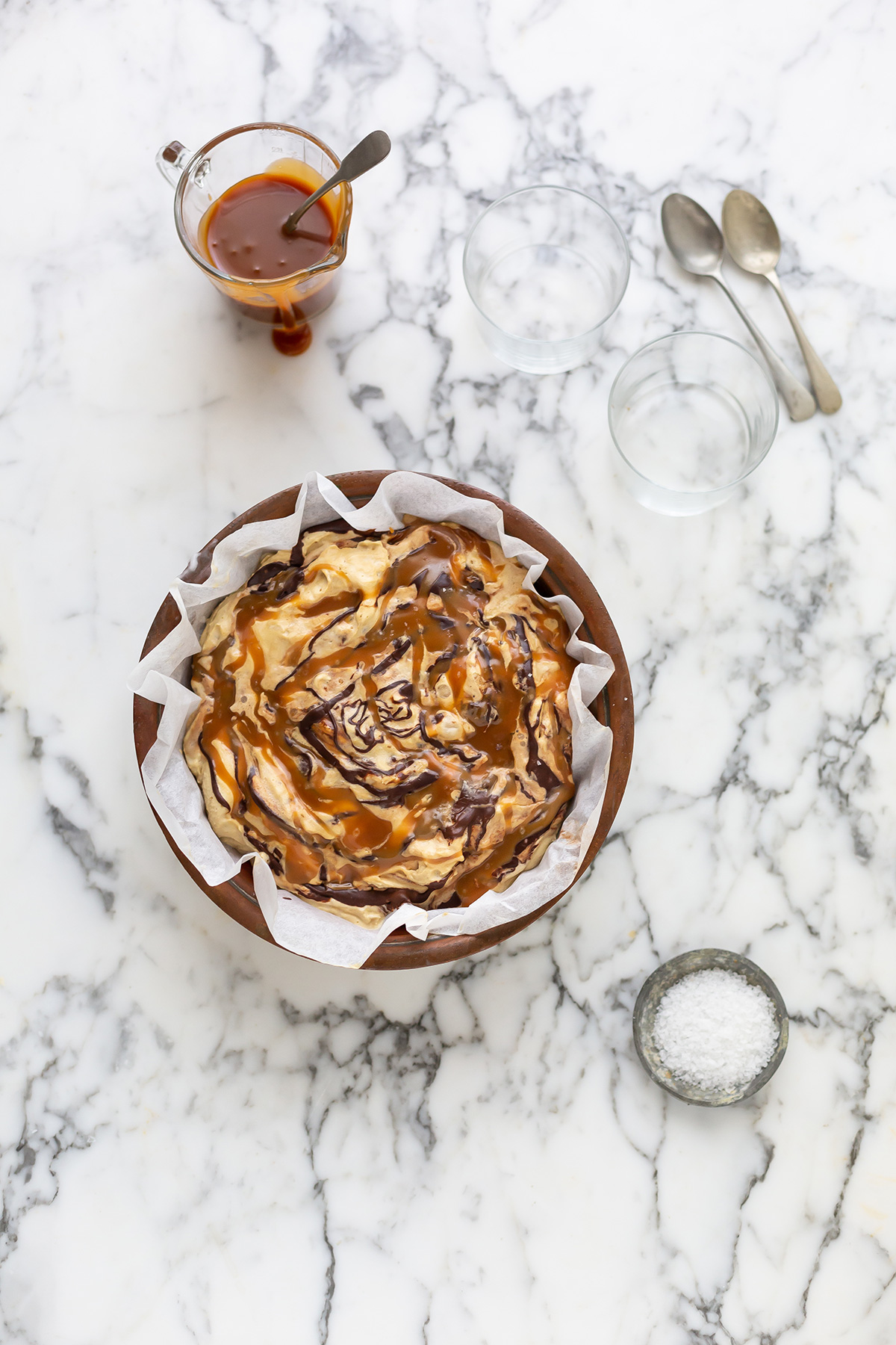 Liquorice ice cream with chocolate & salted caramel swirl recipe