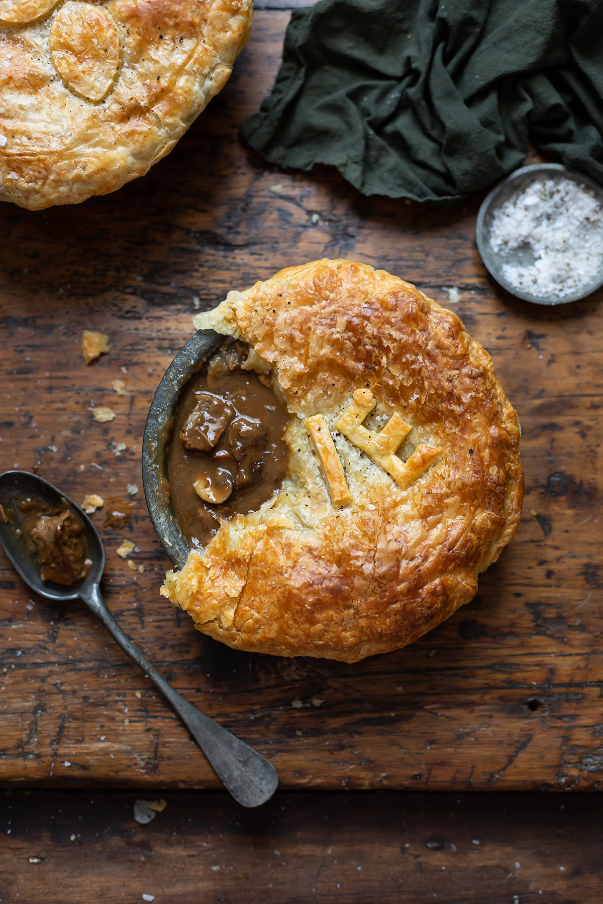 A classic beef and mushroom pie with ale