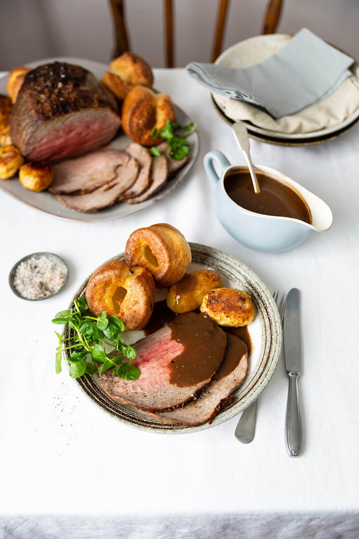 Classic roast beef and yorkshire pudding