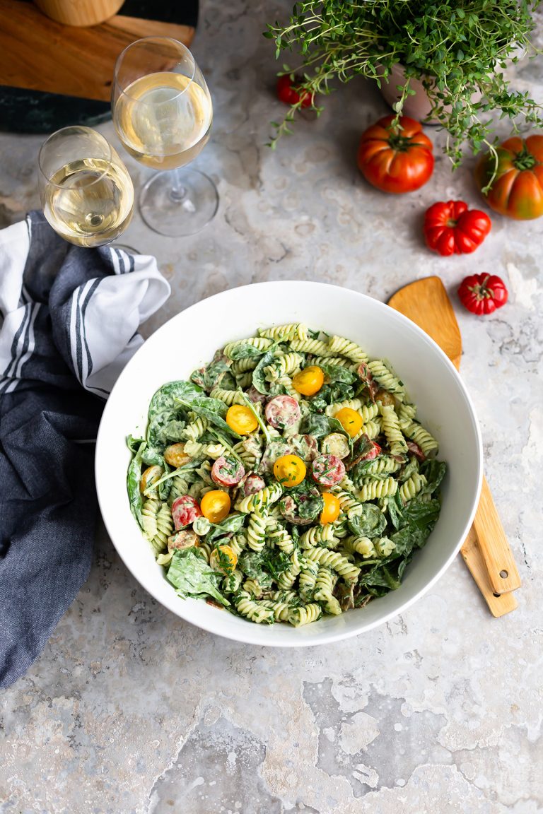 The best Green goddess BLT pasta salad recipe
