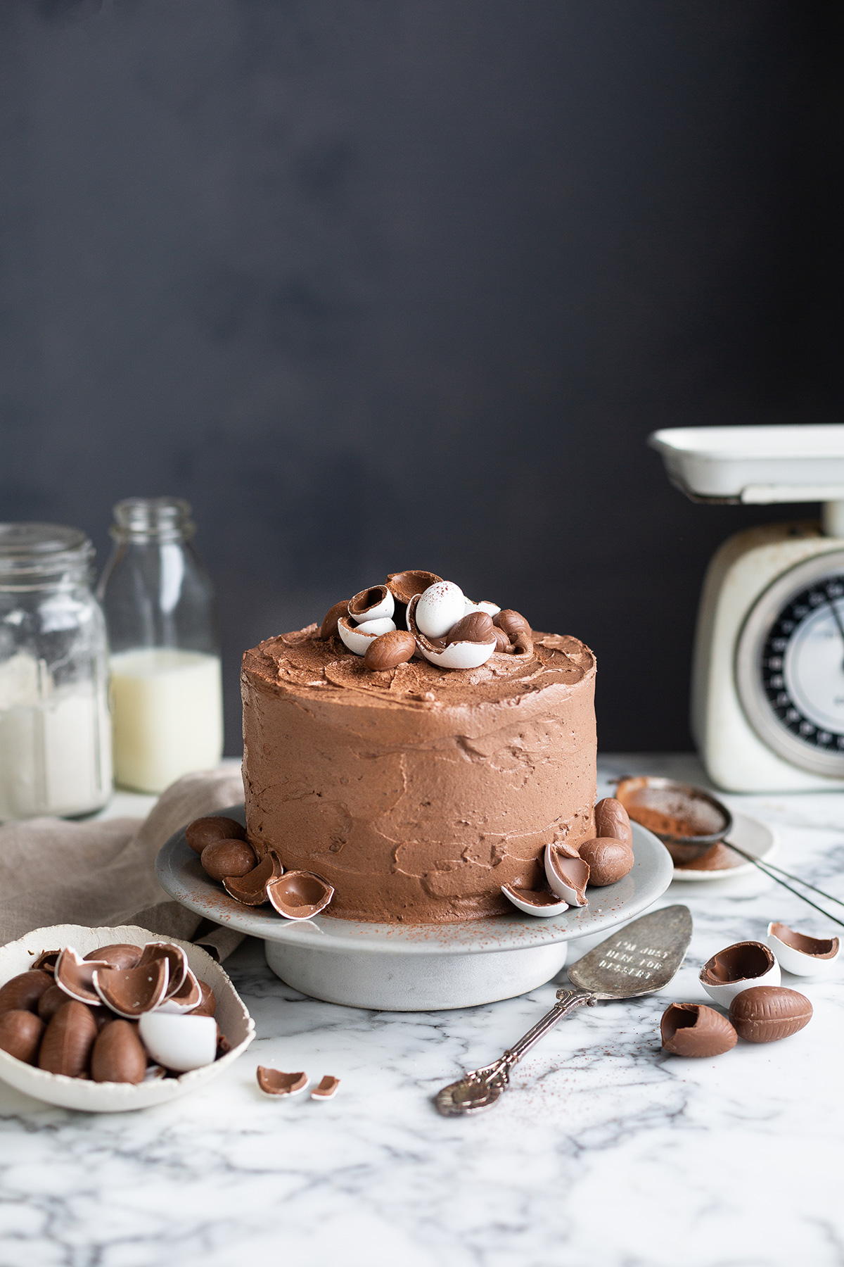 A decadent chocolate cake