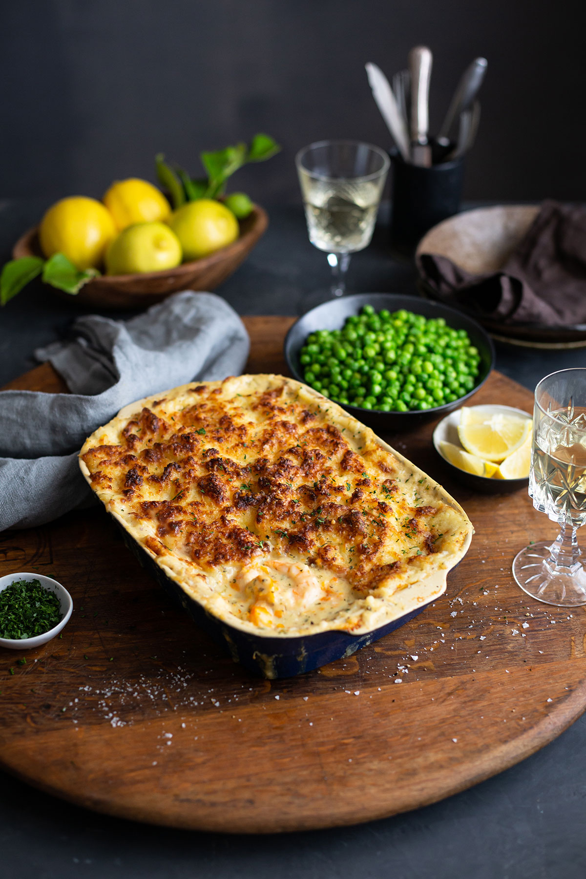 The best luxurious fish pie with cheesy mash