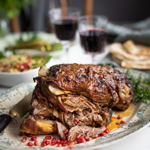 A recipe for slow-roasted shoulder of lamb with harissa & garlic