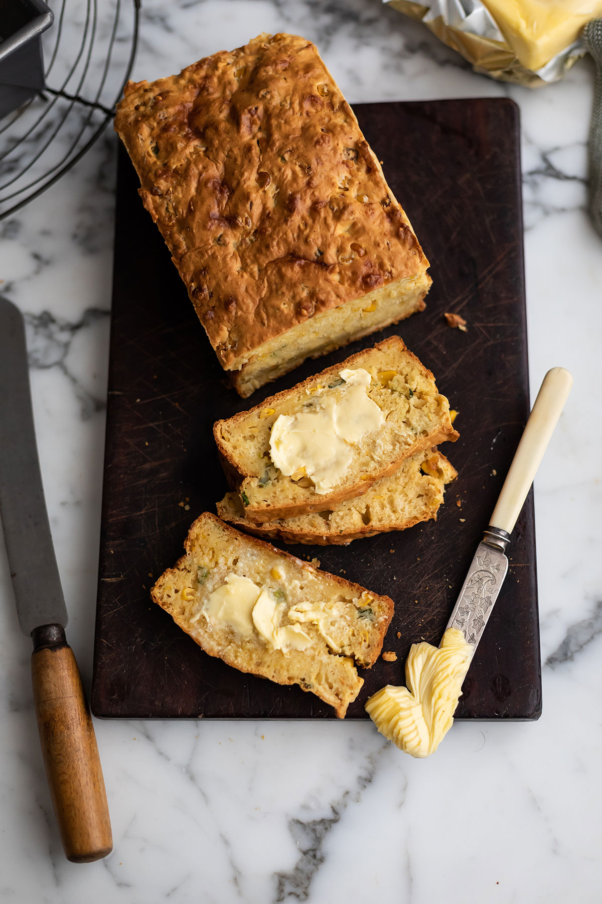 The best easy cheese & sweetcorn bread