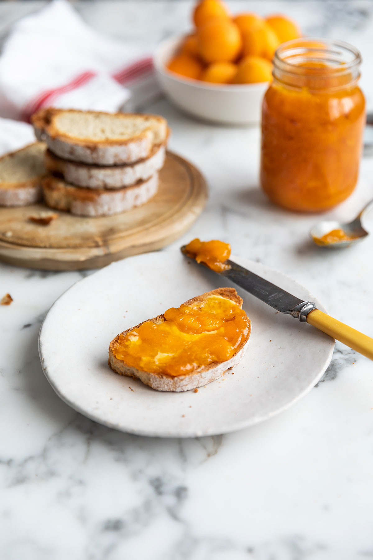 The. best 8-minute small batch apricot jam on toast