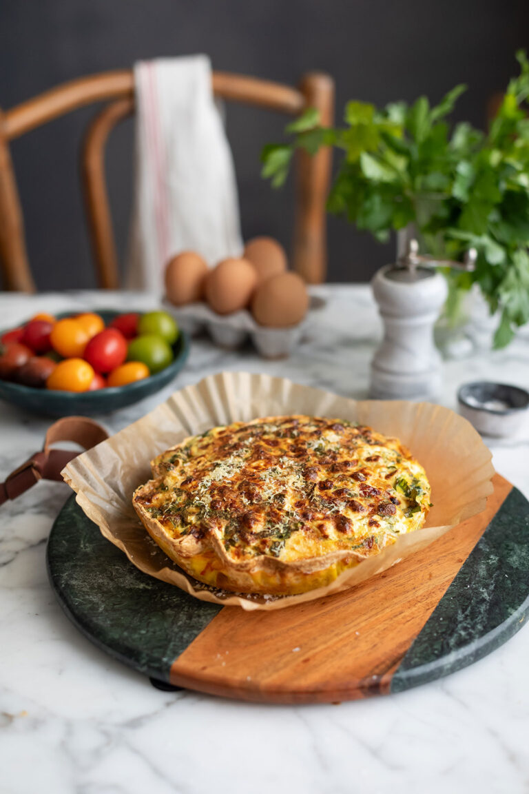 Viral tortilla cottage cheese quiche with vegetables