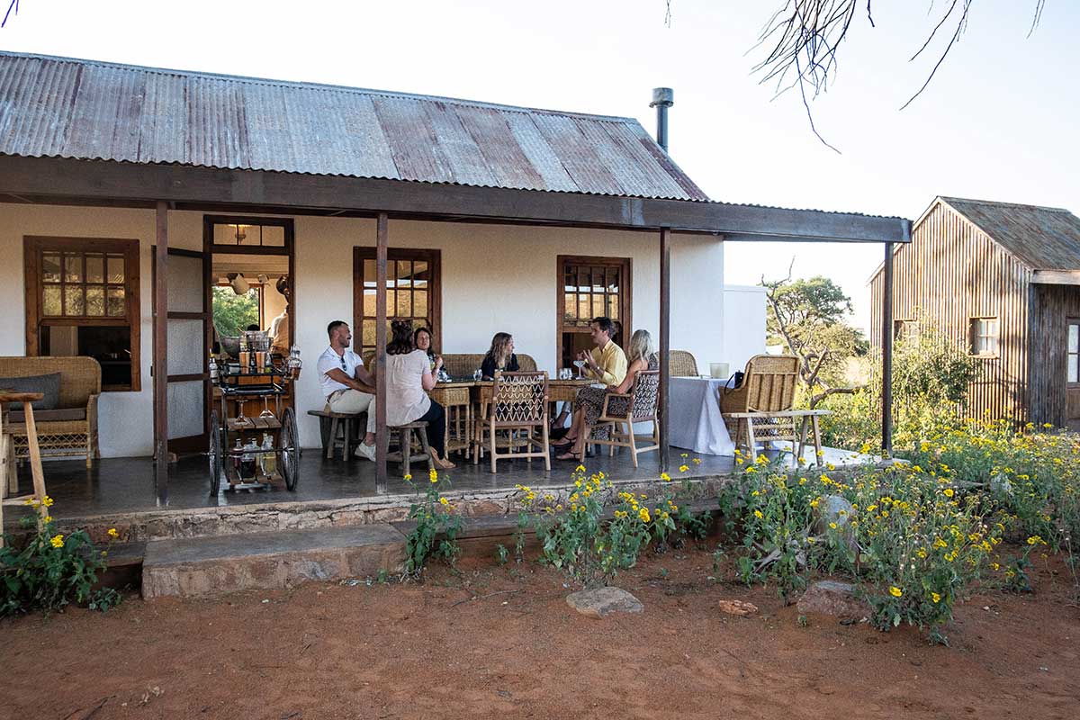 The stoep at Boscia • Drizzle and Dip The stoep at Boscia restaurant at Tswalu.